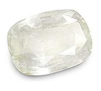 DENMOUS Topaze blanche naturelle de 3,00 Ratti - Substitut de saphir blanc - Pierre Pukhraj certifiée - Pierre précieuse naturelle de bonne forme - B0BY45CW-2541, Small, Gemme