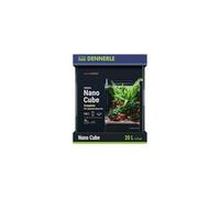 Dennerle Nano Cube Complete, 20 l - 25 x 25 x 30 cm - Ensemble complet de mini-aquarium avec coins arrondis