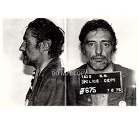 Dennis Hopper Mug photo 28 x 43 cm - Brillant 1975 New Mexico Mugshot - Easy Rider - Busted In Taos - Légende américaine - Photo rare - Affiche d'art