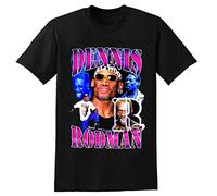 Dennis Rodman Bad T-Shirt Black Graphic Unisex Tee Shirt L
