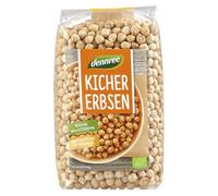 dennree Pois chiches bio 500 g - Séchés, végétaliens et riches en protéines - Pour houmous, falafel, ragoûts et salades - Légumineuses issues de l'agriculture biologique