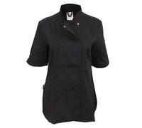 Dennys - Veste de chef ajustée à manches courtes - Femme (Lot de 2) (BC4307)