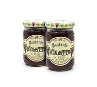 Denoix - Lot de 2 Moutardes Violettes de Brive au Moût de Raisin 2x200g 400g - Recette Artisanale Depuis 1839 - Condiment Doux et Épicé - Distillerie Denoix Corrèze - Cellier du Périgord