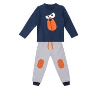 Denokids Survêtement 'Funny Face' bleu foncé, Taille 128