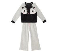 Denokids Survêtement gris chiné / rosé / noir / blanc cassé, Taille 98