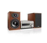 Denon D-M41DAB, Mini-Chaîne Hi-FI, CD, Bluetooth, Dab+, 2x30W - Argent Premium-Bois de Cerisier
