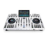 Denon DJ PRIME 4+ WHITE Contrôleur DJ Autonome avec Séparation Stem Sur 4 Platines, Streaming Wi-Fi, Drop Sampler, Écran Tactile 10.1", Contrôle Éclairage, Blanc