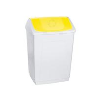 Denox DEN137 Poubelle avec couvercle basculant 55 l Jaune 55 l