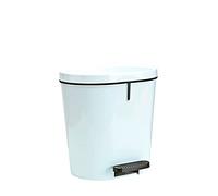 Denox Poubelle à Pédale Sanitaire Ovale, 8 L, Blanc
