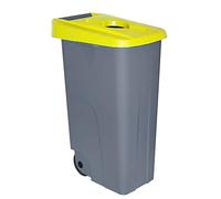 Poubelle à Roulettes Denox 85 L 42 x 57 x 76 cm Jaune