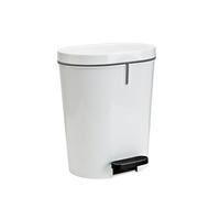 Denox. Poubelle de Cuisine à Pedal Oval 25L. Blanc.