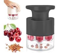 Dénoyauteur À Cerises, 2025 Outil De Pitter De Cerise À 7 Trous Amélioré, Outil De Retrait De Cerise De Compression Facile Portable Avec Protecteur D'éclabous, Pour Desserts, Confitures, Raisins