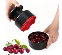 Dénoyauteur À Cerises À 7 Trous, Extracteur De Noyaux À Pression, Avec Récipient De Récupération Des Noyaux, Aiguilles En Acier Inoxydable, Pour Les Cerises, La Préparation De Fruits Frais