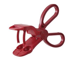 Dénoyauteur à Cerises, Outil à Main pour Cerises et Olives, Accessoire de Cuisine Multifonction pour Pâtisserie, Confiture, Dessert, Dénoyautage Rapide (Style Ciseaux) (Rot)