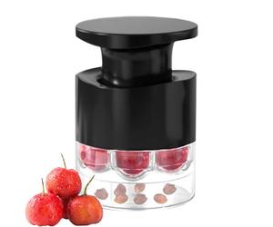 Denoyauteur Cerise Dénoyauteur Mirabelle Énoyauteur À 7 Trous Type À Poussoir Dénoyautur De Cerises Protection Anti-éclaboussures Pour Cerises Dattes Rouges Et Petits Noyaux De Fruits