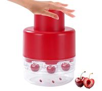 Dénoyauteur Cerises et Prune, 8 trous en acier inoxydable - Utilisation à une main - Diamètre : 25 mm - Pour cerises douces/acides, Denoioteur Cerise