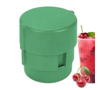 Dénoyauteur de cerises avec bac de récupération, dénoyauteur de fruits pour cerises et prunes, outil de cuisine manuel avec design d'impression pour pique-nique, camping et maison | Avec rangement