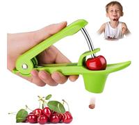 Dénoyauteur de cerises en acier inoxydable - Dénoyauteur de cerises - Dénoyauteur de cerises - Dénoyauteur de cerises - Pour un retrait rapide des pierres de fruits (vert)