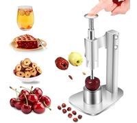 Dénoyauteur De Cerises, Outil De Cuisine De Type Presse Pour Retirer Les Noyaux De Fruits, Dispositif De Dénoyautage En Acier Inoxydable Avec Base Antidérapante, Conception À Rebond Automatique