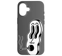 Dénoyauteur de crêpes pour Visage Trippy Blackwork Minimal Coque pour iPhone 16