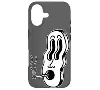 Dénoyauteur de crêpes pour Visage Trippy Blackwork Minimal Coque pour iPhone 17