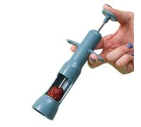 Dénoyauteur de cuisine de style seringue, dénoyauteur de dattes rouges pour cerises et aubépines, taille compacte pour un rangement peu encombrant, parfait pour la préparation de farces de dattes