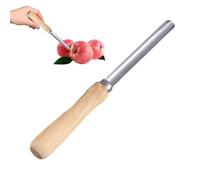 Dénoyauteur de fruits, dénoyauteur de poires en acier inoxydable, dénoyauteur manuel avec manche en bois pour la préparation des aliments et des plats dans la cuisine