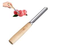 Dénoyauteur manuel multifonction en acier inoxydable avec manche en bois antidérapant pour cuisine rapide salades, préparation de jus de fruits