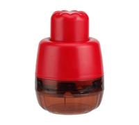 Dénoyauteur professionnel à 7 trous avec base antidérapante et protège-jus pour cerises 9,6 x 9,6 x 14,5 cm - Rouge