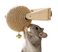 d'enrichissement pour hamster - Sisal rotatif à 360 ° avec grelot interactif | de souris pour animaux de compagnie | Pour gratter, soigner les ongles, l'ennui, l'enrichissement du lapin
