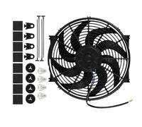 Densieg Ventilateur de refroidissement de voiture universel 14" - 12 V - 90 W - Pour camion, van, remorque, camping-car, pick-up