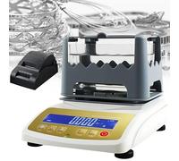 Densimètre Électronique For Solides Testeur De Pureté De L'or Mesure Précise À 0,01 G Avec Imprimante 600K Non Destructif For L'or L'argent Platine Et Métaux Précieux(300k+printer)