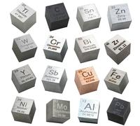 densité des Cubes, Ensemble de Cubes d'éléments métalliques - Ensemble de Cubes de densité for Une Collection du Tableau périodique des éléments(Set of 16)