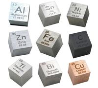 densité des Cubes, Ensemble de Cubes d'éléments métalliques - Ensemble de Cubes de densité for Une Collection du Tableau périodique des éléments(Set of 9)