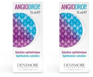 Densmore - Angiodrop - Solution Ophtalmique Sécheresse et Fatigue Oculaire - Acide Hyaluronique, Camomille, Mauve - Plusieurs utilisations par jour possible - Flacon 15 ml - Fabriqué en Europe