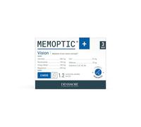 Densmore - MEMOPTIC+ Vision Mémoire Concentration - Ginkgo - Cure 3 mois | Citicoline, Ginkgo Biloba, Nicotinamide, Magnésium, Zinc, Soutien production NAD+, 90 comprimés sécable, Fabriqué en France
