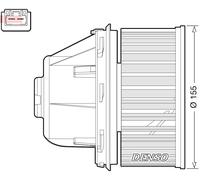 DENSO Chauffage Souffleur Intérieur Pour Ford Focus II DA_ HCP DP FFS