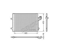 DENSO Condenseur (climatisation) DCN10047 | Compatible avec: FORD KUGA II, TOURNEO CONNECT / GRAND TOURNEO CONNECT V408 Großraumlimousi