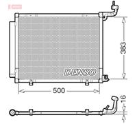 Condenseur de climatisation R 134a DCN10058 DENSO pour FORD FIESTA VII