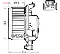 DENSO DEA50000 Pulseur d'air habitacle pour TOYOTA