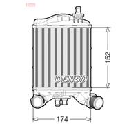 Radiateur d'air intercooler droite DIT09111 DENSO pour ABARTH 500 / 595 / 695