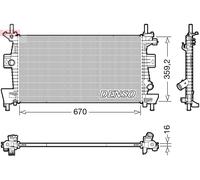 Radiateur d'eau DRM10114 DENSO pour FORD C-MAX II GRAND C-MAX FOCUS III