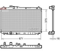 Radiateur d'eau DRM40037 DENSO pour HONDA CIVIC IX Tourer CIVIC IX