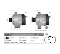 DENSO Générateur Alternateur 210A 14V pour BMW Z4 Roadster 3er Touring