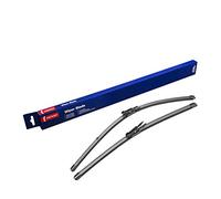 DENSO Kit de balais d'essuie-glace plats (DF-011) Contient 2 pièces pour véhicule avec volant gauche. 600/475mm, silencieux, durable avec design aérodynamique - Essuie-glace OEM avec 2 ans de garantie