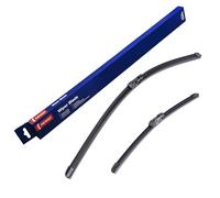 DENSO Kit de balais d'essuie-glace plats (DF-080) Contient 2 pièces pour véhicule avec volant gauche. 650/400mm, silencieux, durable avec design aérodynamique - Essuie-glace OEM avec 2 ans de garantie