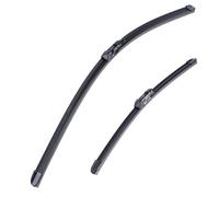 DENSO Kit de balais d'essuie-glace plats (DF-080) Contient 2 pièces pour véhicule avec volant gauche. 650/400mm, silencieux, durable avec design aérodynamique - Essuie-glace OEM avec 2 ans de garantie
