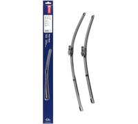 DENSO Kit de balais d'essuie-glace plats (DF-087) Contient 2 pièces pour véhicule avec volant gauche. 600/500mm, silencieux, durable avec design aérodynamique - Essuie-glace OEM avec 2 ans de garantie