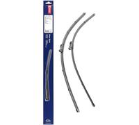 DENSO Kit de balais d'essuie-glace plats (DF-090) Contient 2 pièces pour véhicule avec volant gauche. 800/750mm, silencieux, durable avec design aérodynamique - Essuie-glace OEM avec 2 ans de garantie