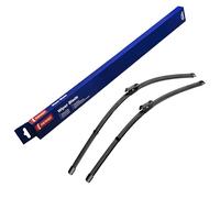 DENSO Kit de balais d'essuie-glace plats (DF-096) Contient 2 pièces pour véhicule avec volant gauche. 630/550mm, silencieux, durable avec design aérodynamique - Essuie-glace OEM avec 2 ans de garantie